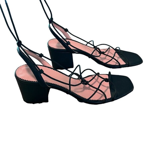 J. Crew Women’s Green Block Heel Sandals Size 6.5 - Picture 3 of 8